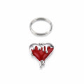 Silver Red Heart Charm