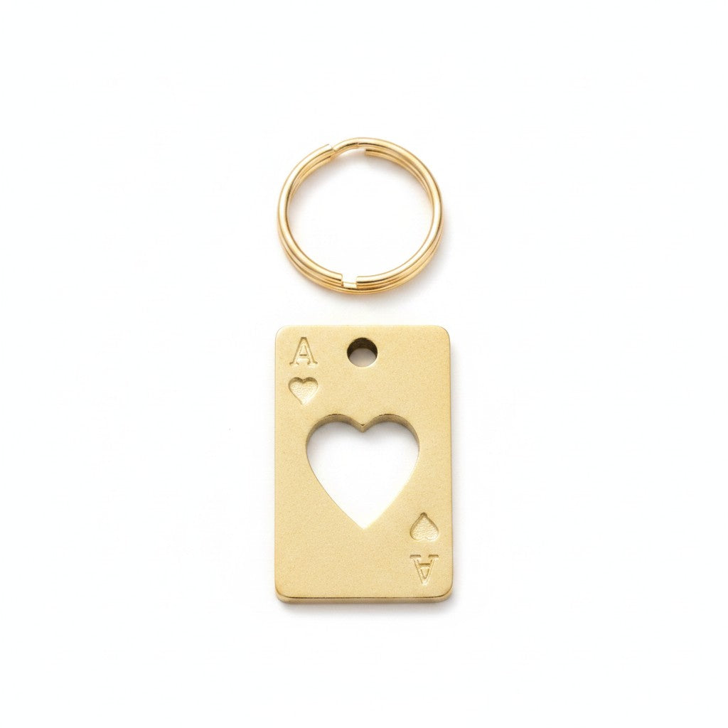 Gold Playing Card Charm