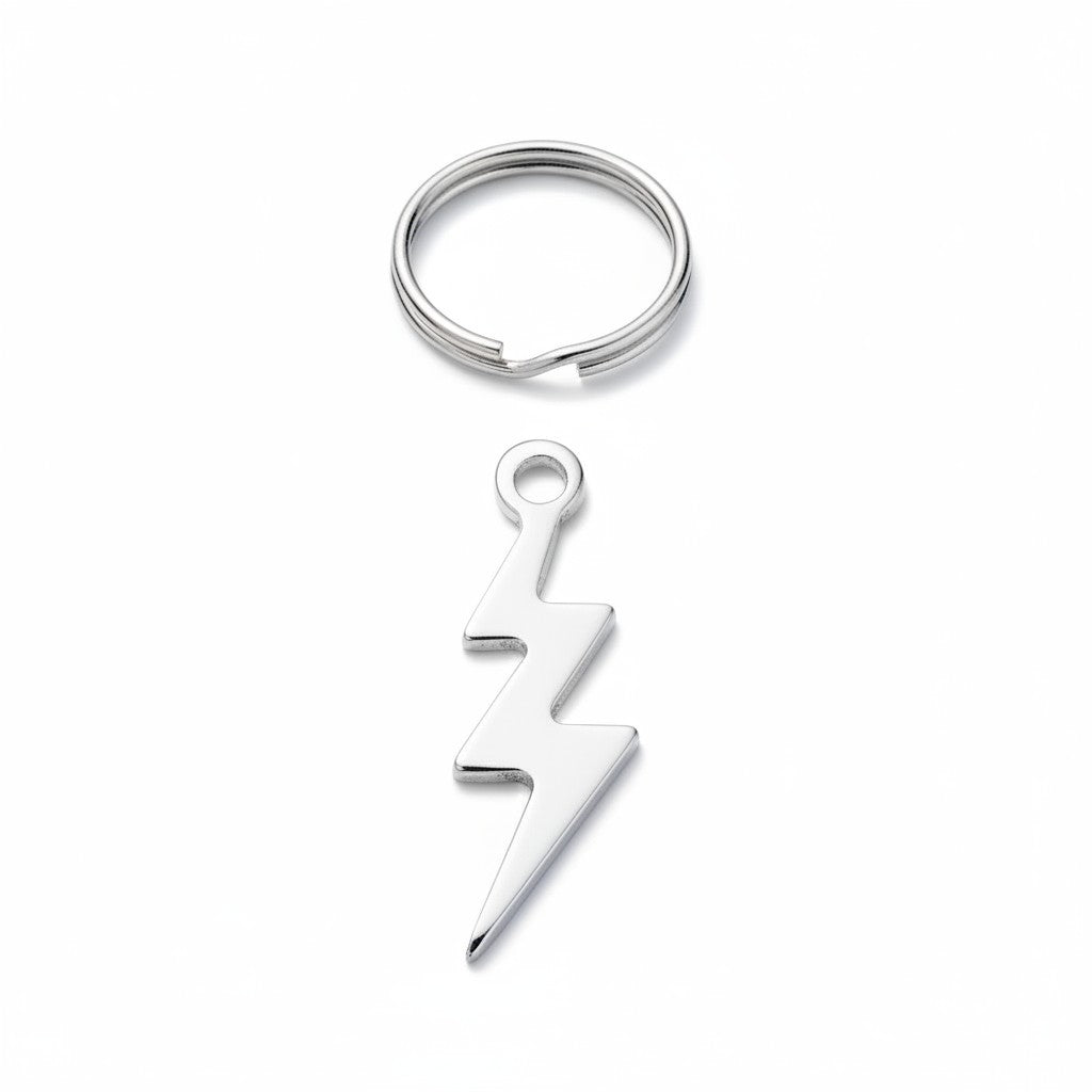 Silver Lightning Charm