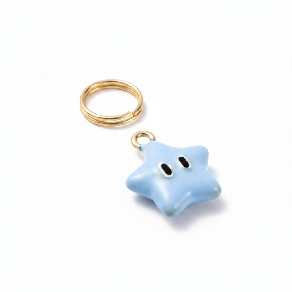 Light Blue Star Charm
