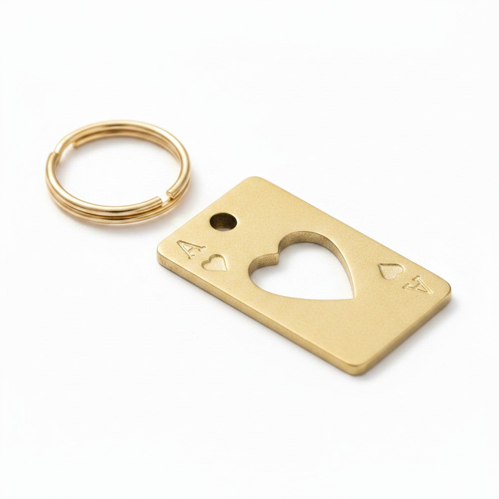Gold Playing Card Charm
