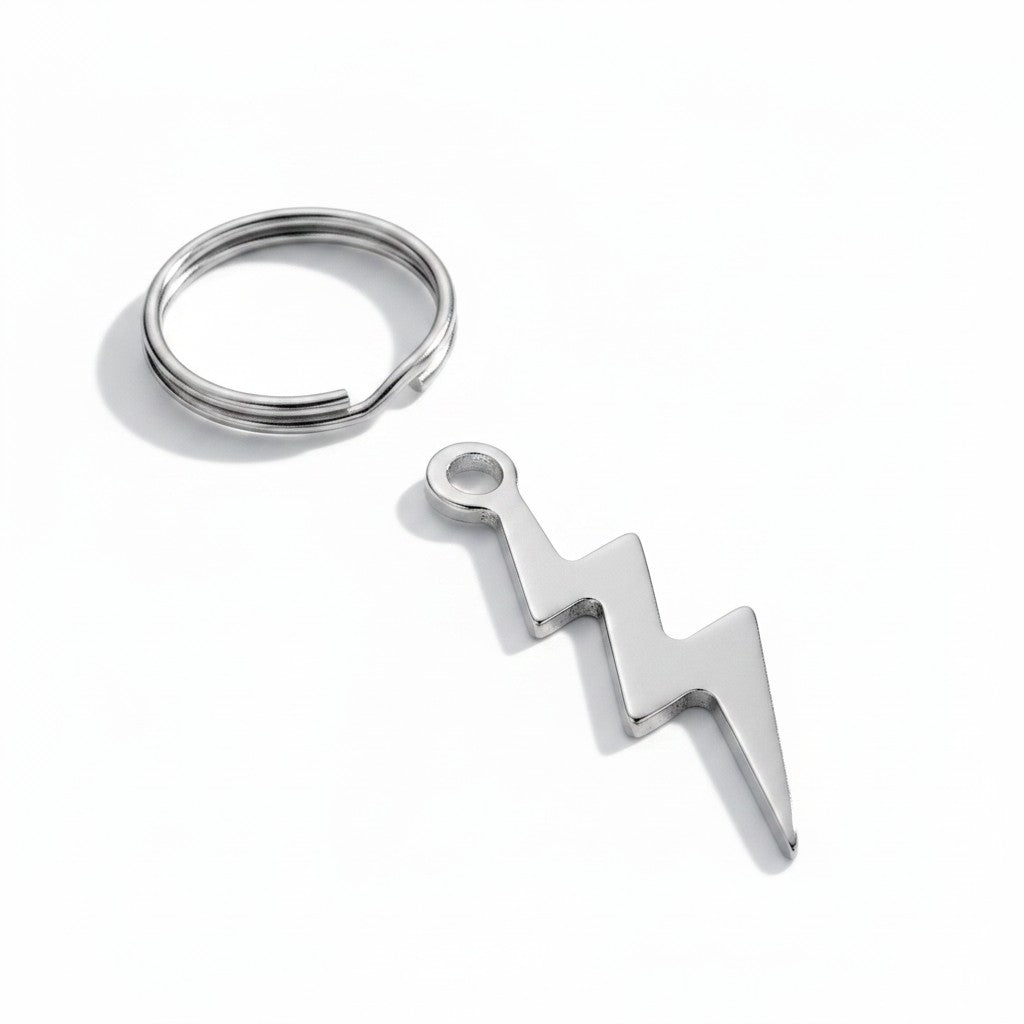 Silver Lightning Charm