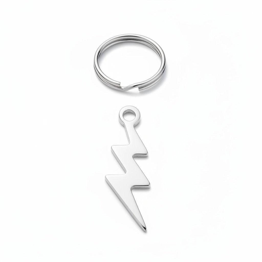 Silver Lightning Charm