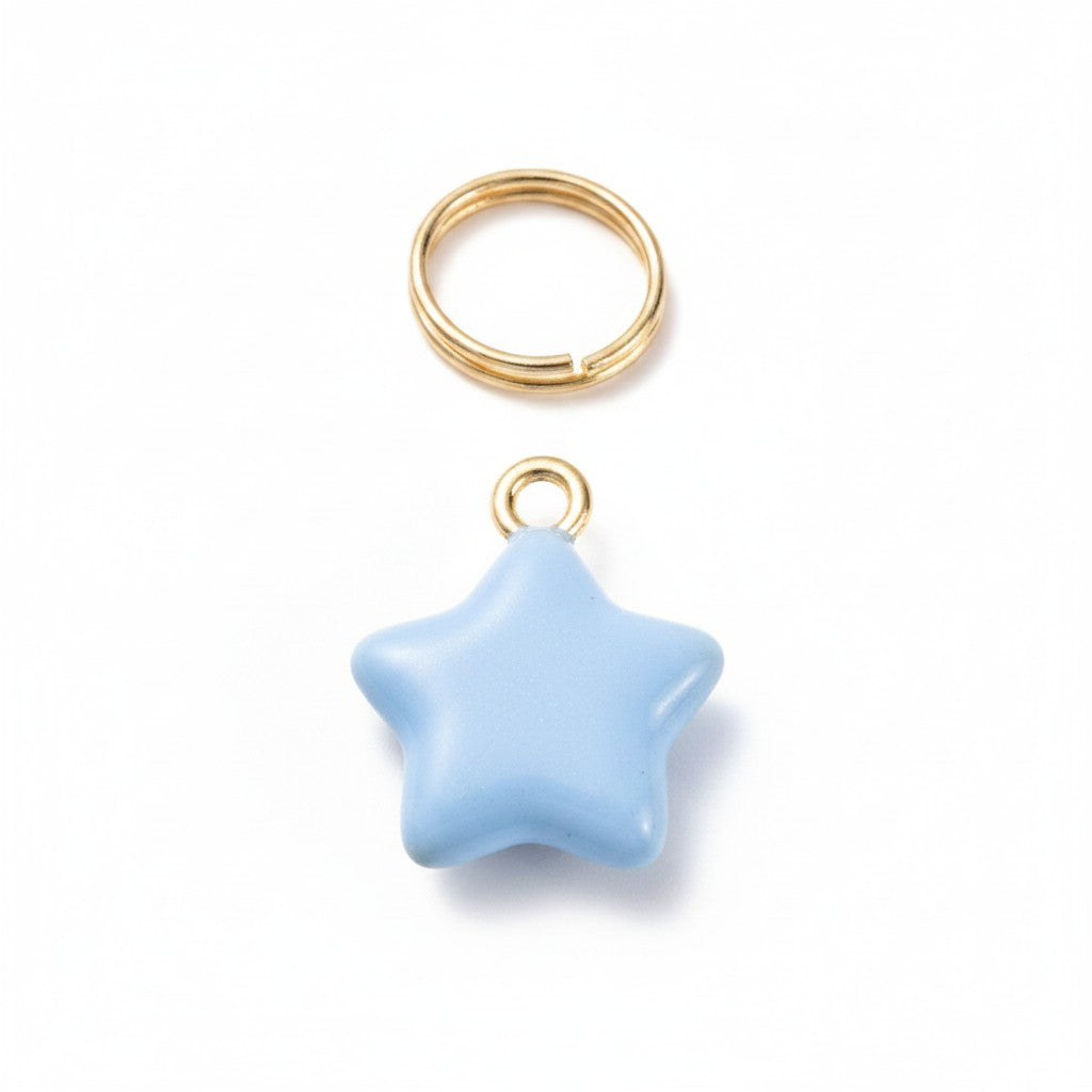 Light Blue Star Charm