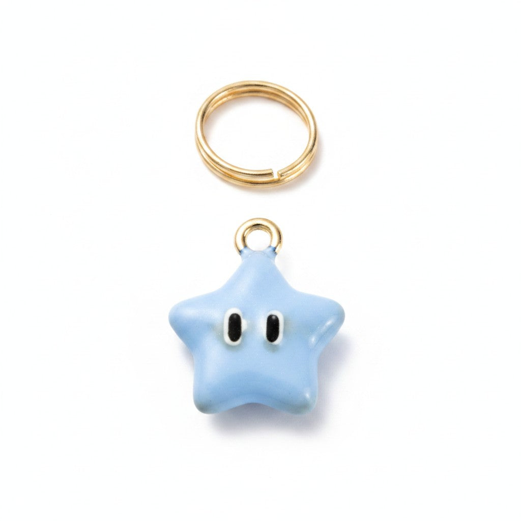 Light Blue Star Charm