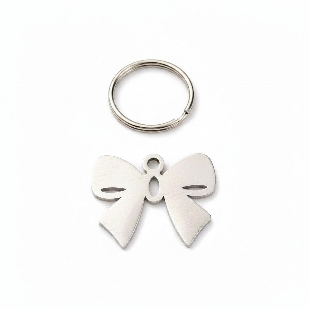 Silver Bow Charm