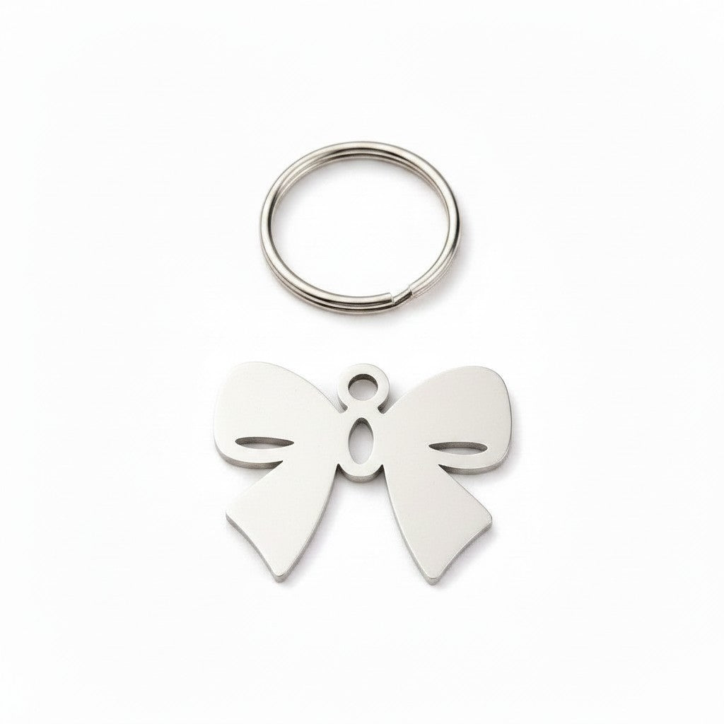 Silver Bow Charm