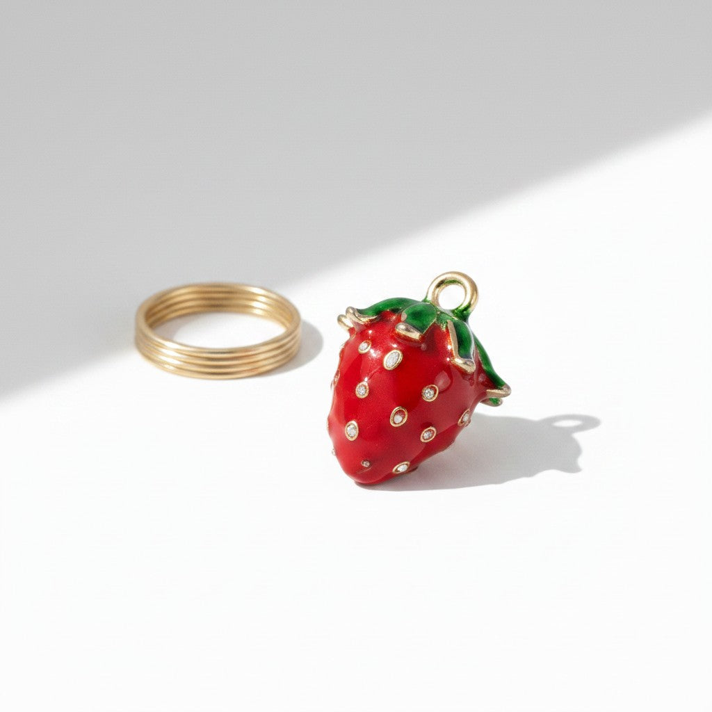 Red Strawberry Charm