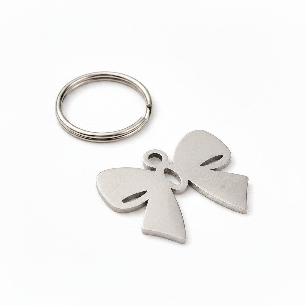 Silver Bow Charm